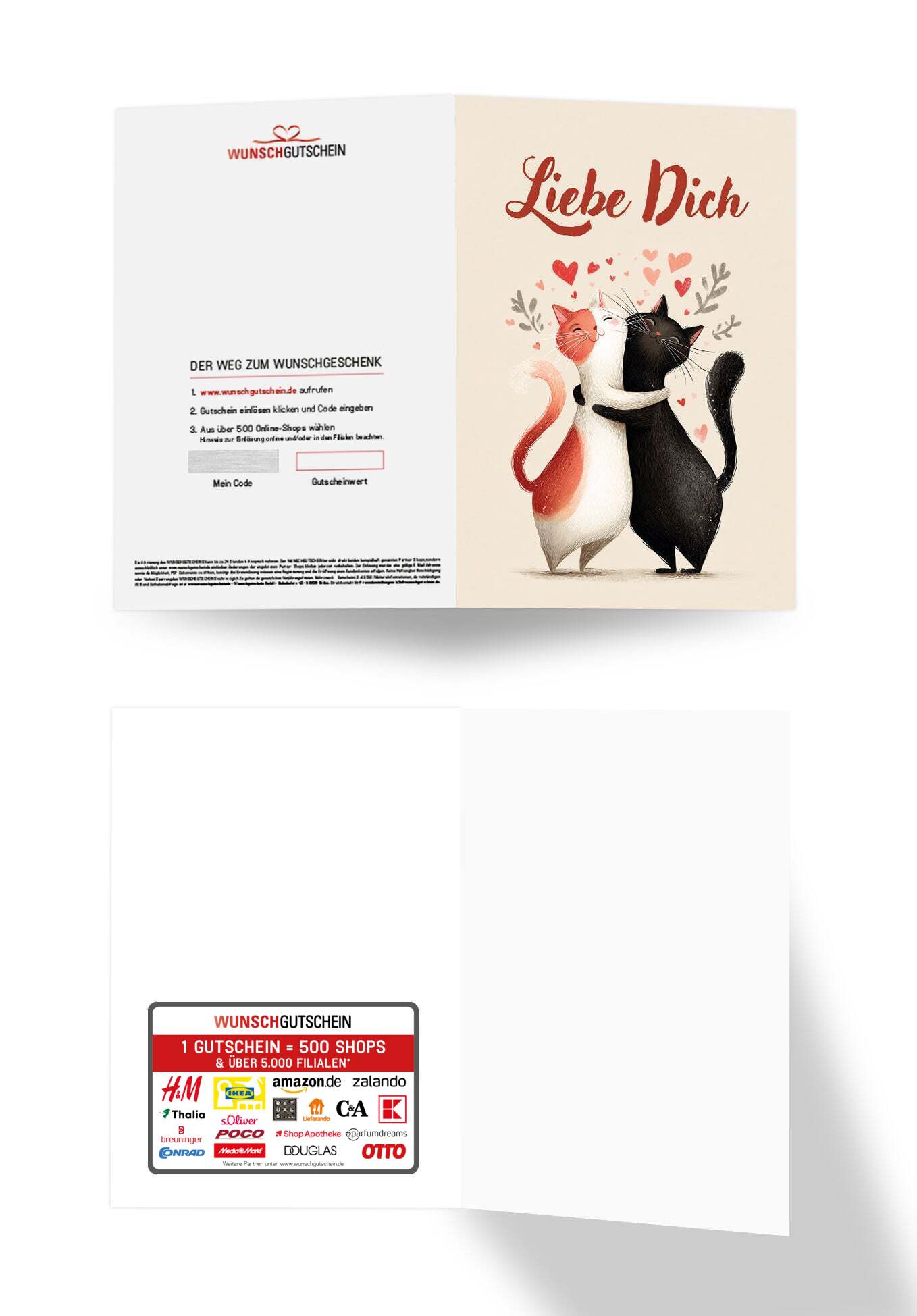 Wunschgutschein Liebe Dich - Katzen – Geschenkgutschein Ansicht 3