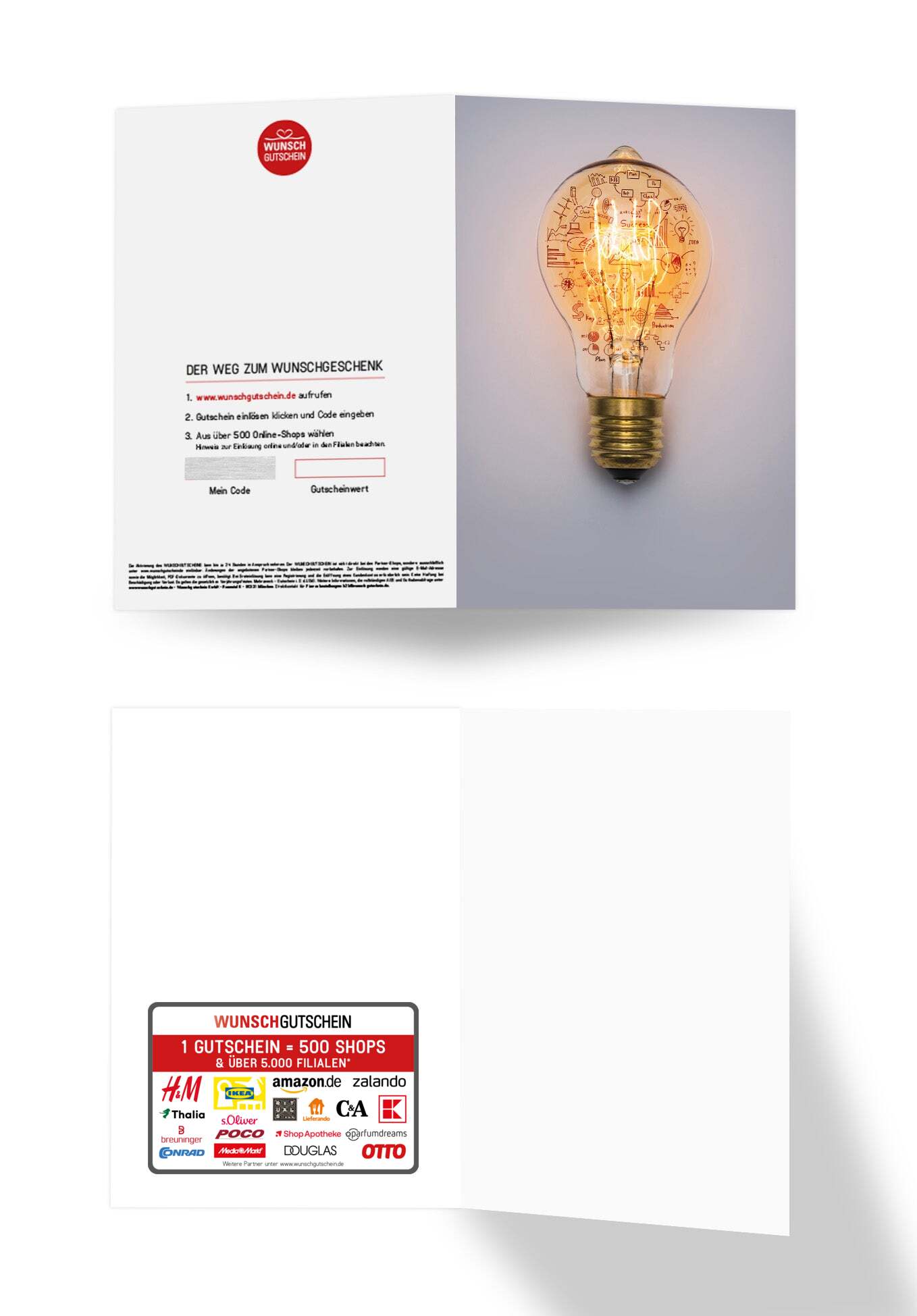 Wunschgutschein Glühbirne – Geschenkgutschein Ansicht 3
