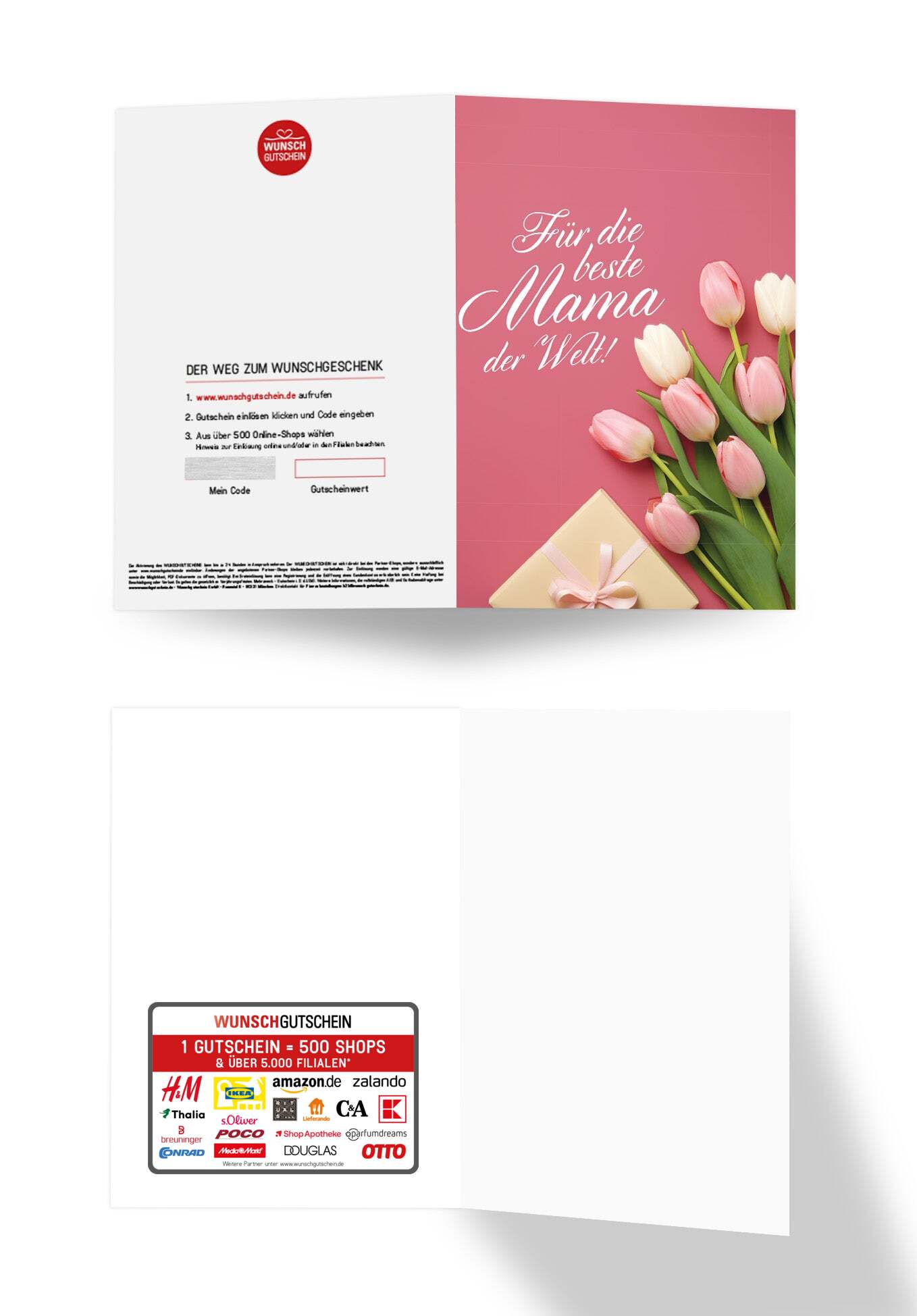 Wunschgutschein Für die beste Mama - Tulpen Geschenk PDF – Geschenkgutschein Ansicht 3
