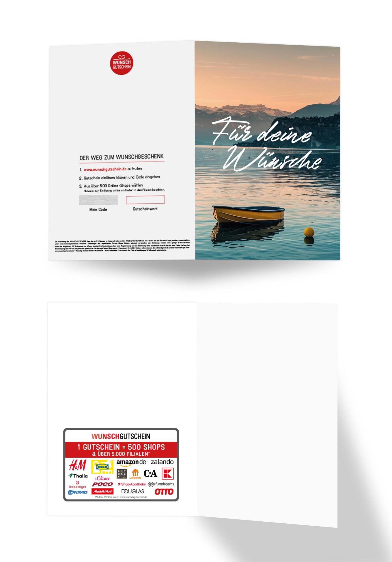 Wunschgutschein Für deine Wünsche - See – Geschenkgutschein Ansicht 3