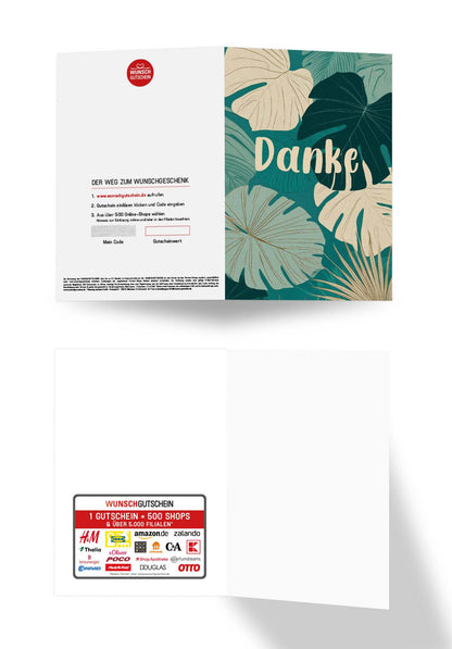 Wunschgutschein Danke - Monstera – Geschenkgutschein Ansicht 3