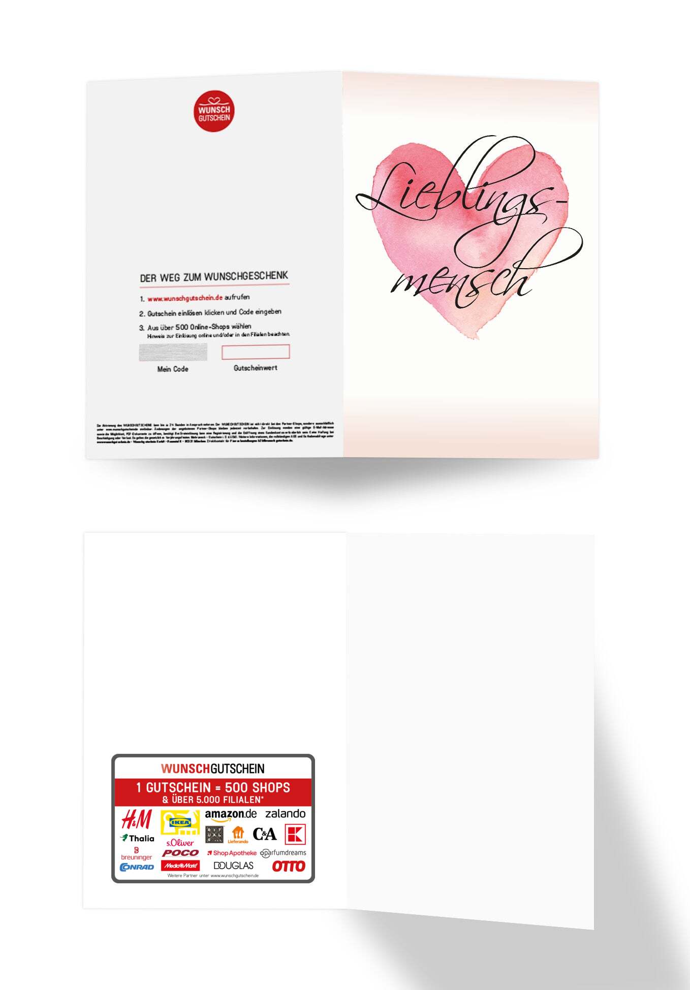 Wunschgutschein Lieblingsmensch - Herz – Geschenkgutschein Ansicht 3