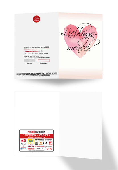 Wunschgutschein Lieblingsmensch - Herz – Geschenkgutschein Ansicht 3