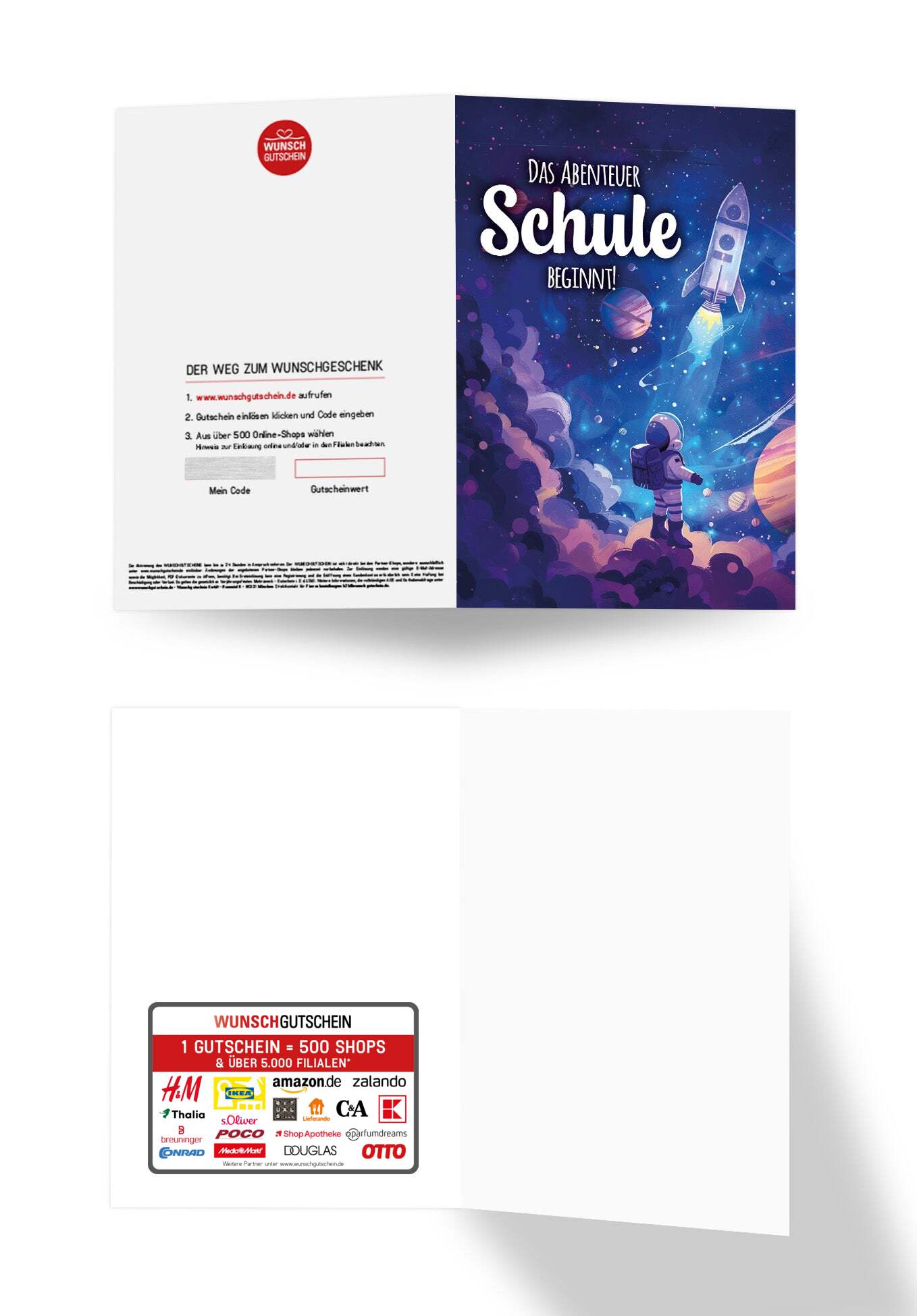 Wunschgutschein Abenteuer Schule beginnt - Astronaut – Geschenkgutschein Ansicht 3