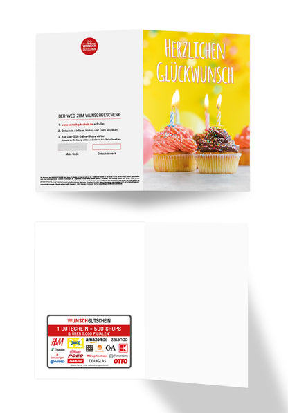 Wunschgutschein Herzlichen Glückwunsch - Muffins – Geschenkgutschein Ansicht 7