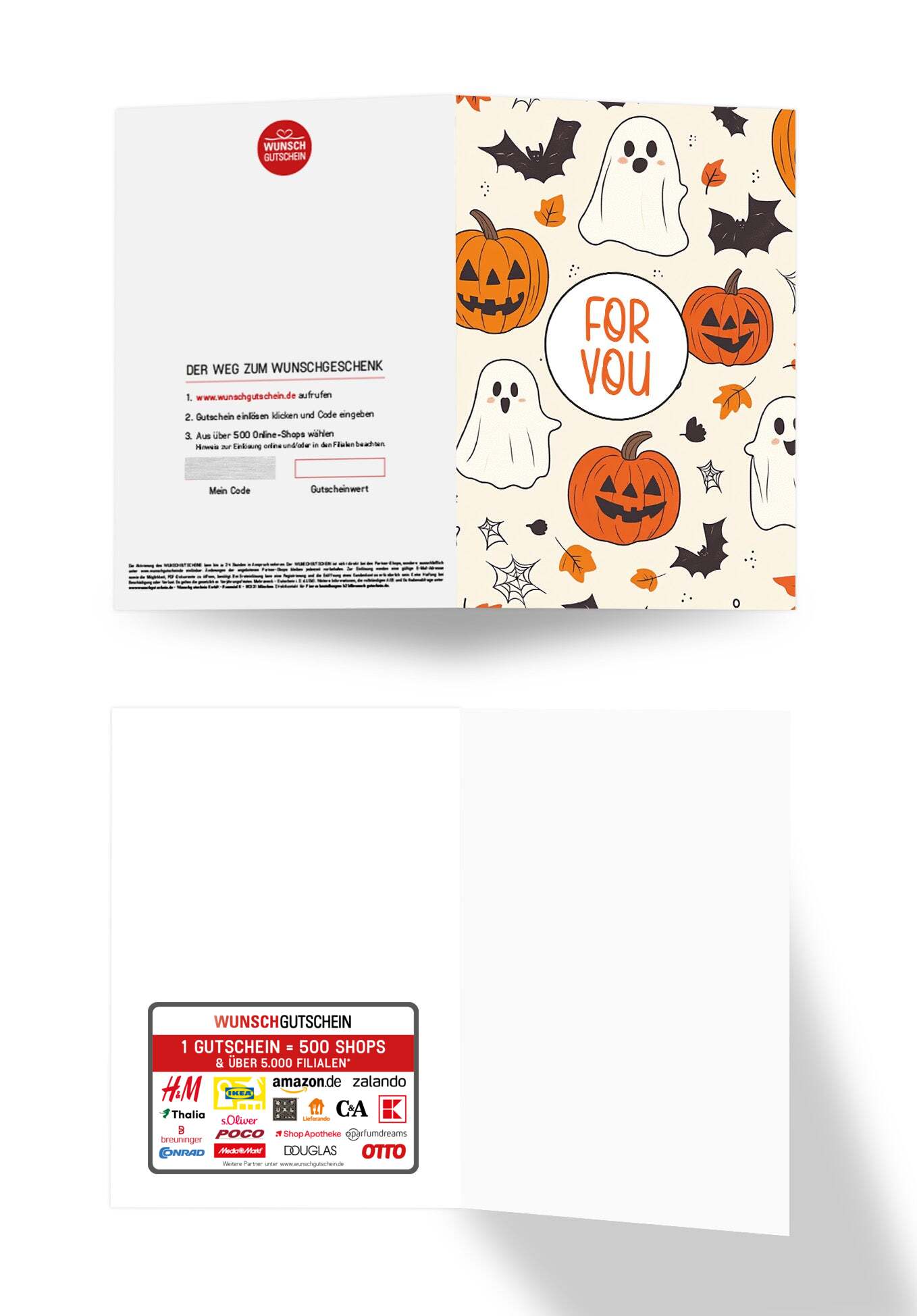 Wunschgutschein For you - Halloween Muster – Geschenkgutschein Ansicht 3