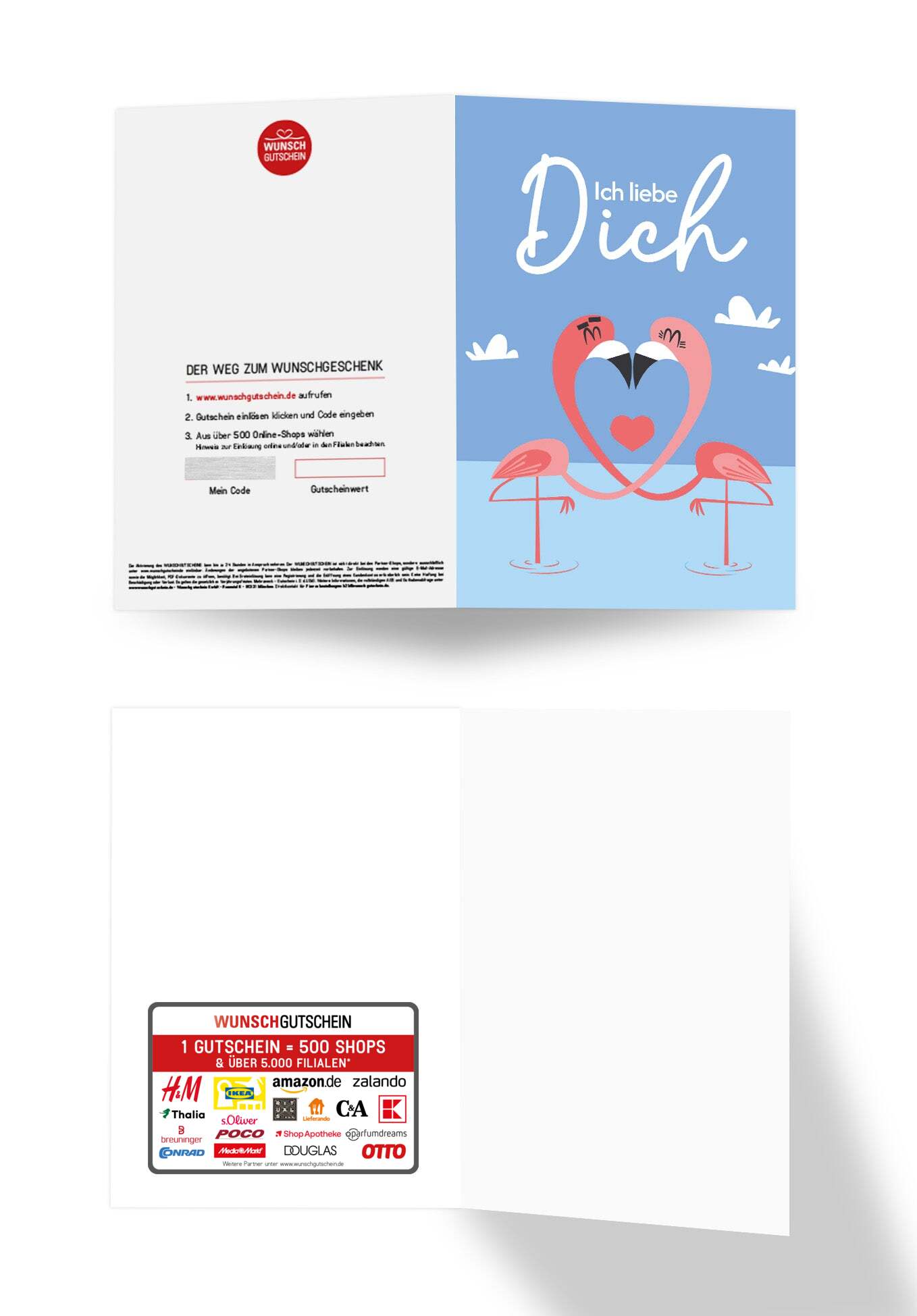 Wunschgutschein Ich liebe Dich - Flamingos PDF – Geschenkgutschein Ansicht 3