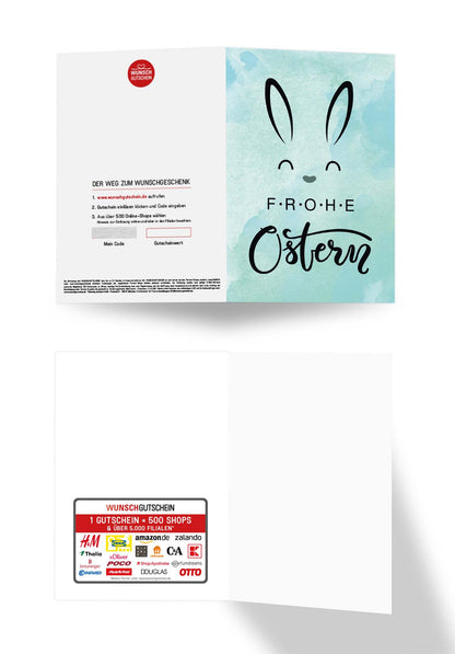 Wunschgutschein Frohe Ostern - Hasenohren PDF – Geschenkgutschein Ansicht 3
