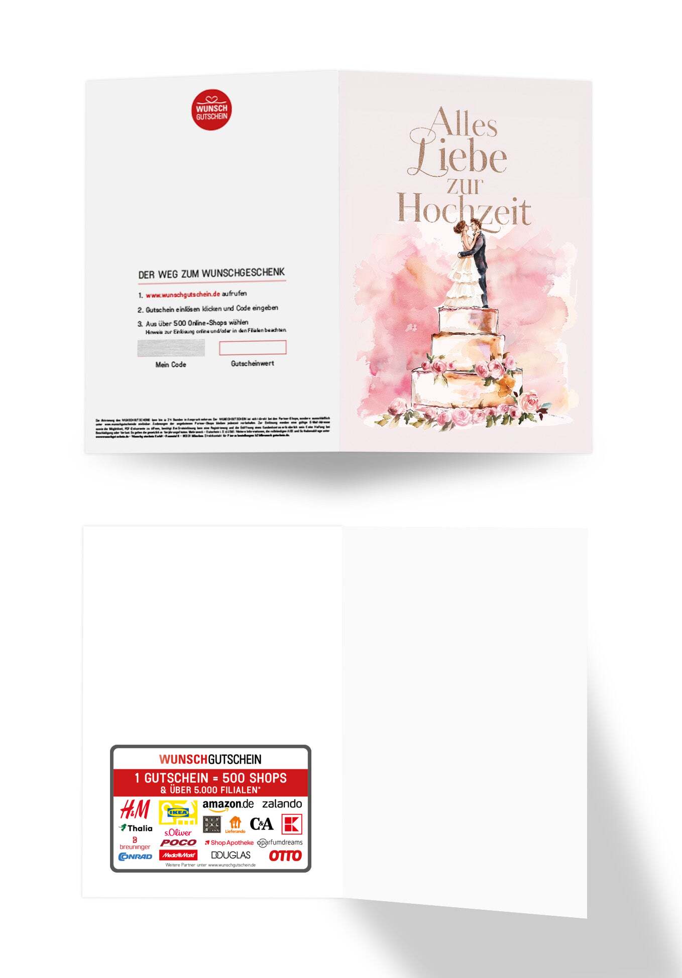 Wunschgutschein Alles Liebe zur Hochzeit - Torte PDF – Geschenkgutschein Ansicht 3