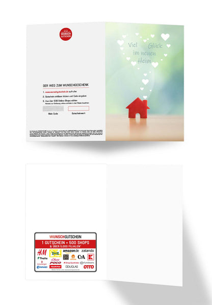 Wunschgutschein Viel Glück Heim - Haus – Geschenkgutschein Ansicht 3