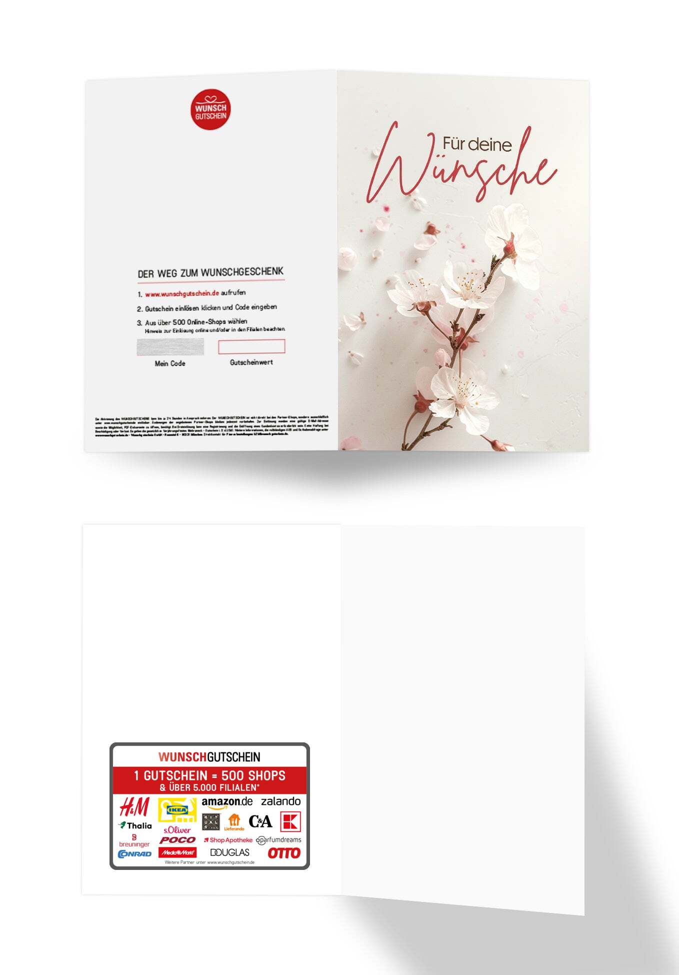 Wunschgutschein Für deine Wünsche - Kirschblüten – Geschenkgutschein Ansicht 3