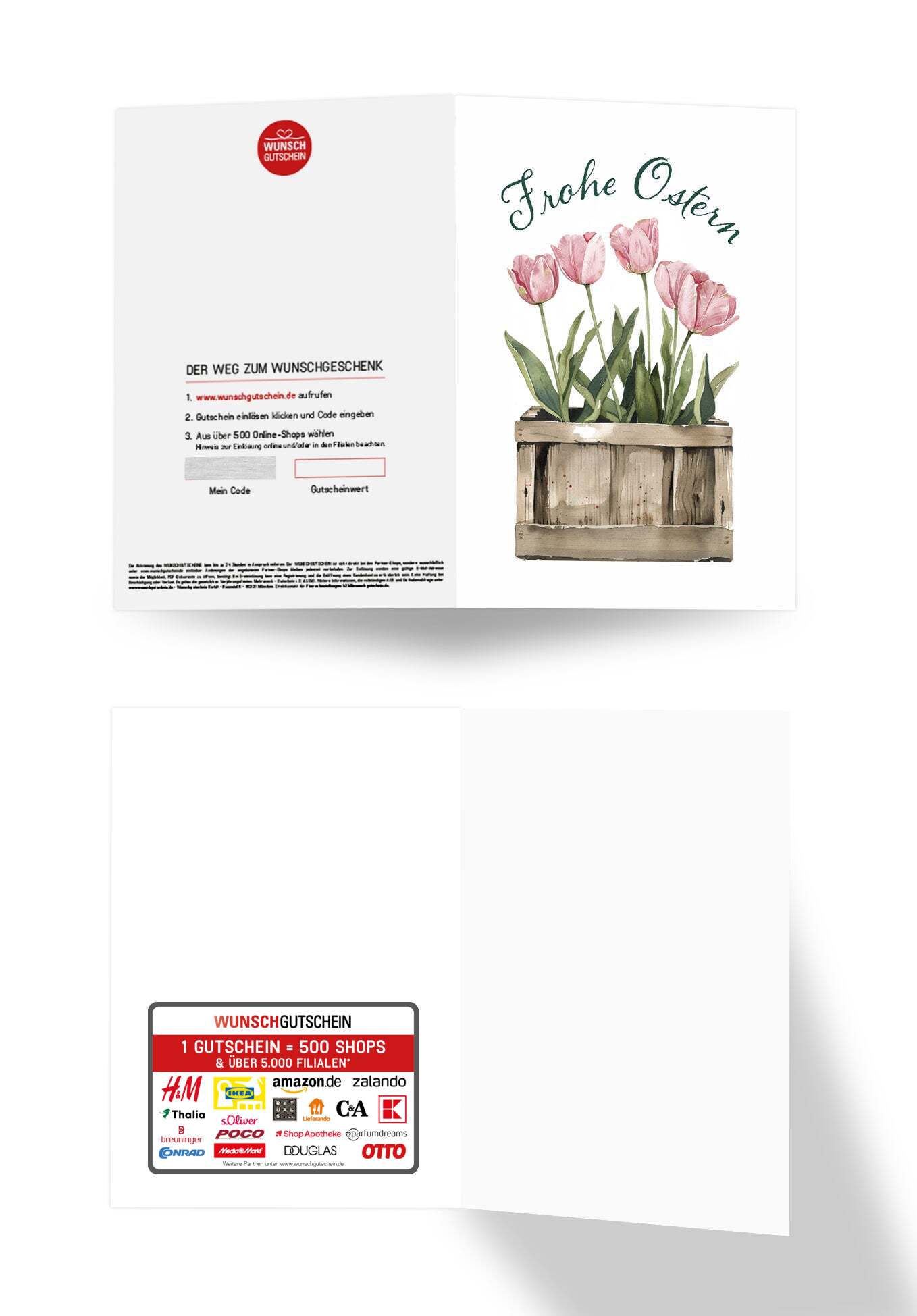 Wunschgutschein Frohe Ostern - Tulpen Box – Geschenkgutschein Ansicht 3
