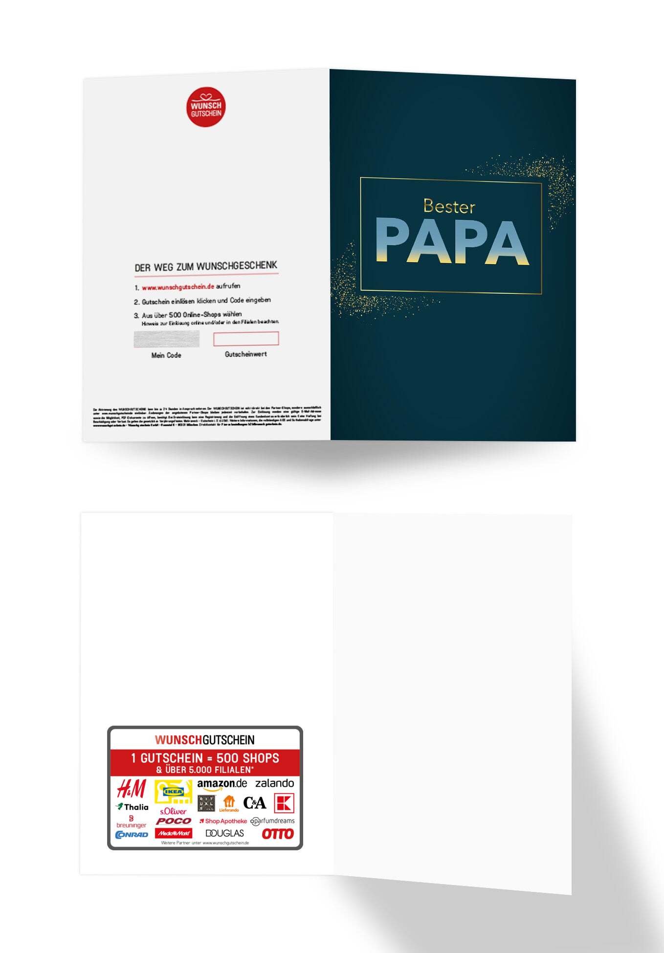 Wunschgutschein Bester Papa - Blau PDF – Geschenkgutschein Ansicht 3