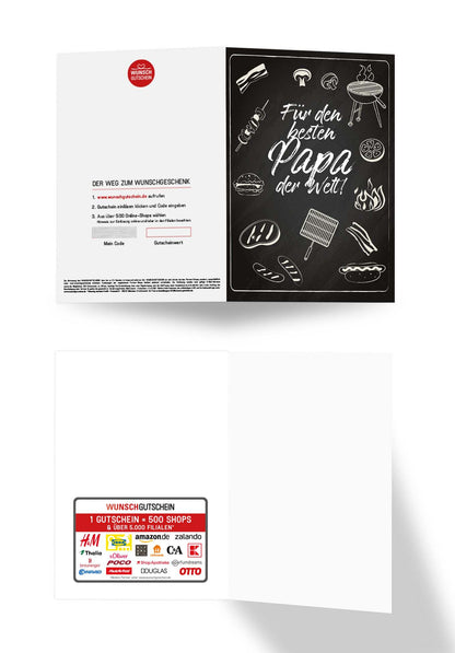Wunschgutschein Für den besten Papa - Doodle – Geschenkgutschein Ansicht 3