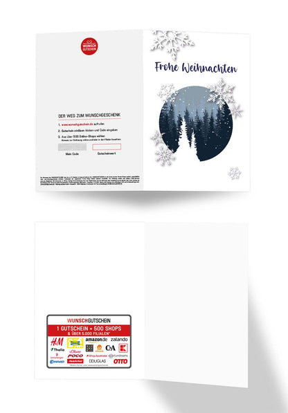 Wunschgutschein Frohe Weihnachten - Schneekugel – Geschenkgutschein Ansicht 3