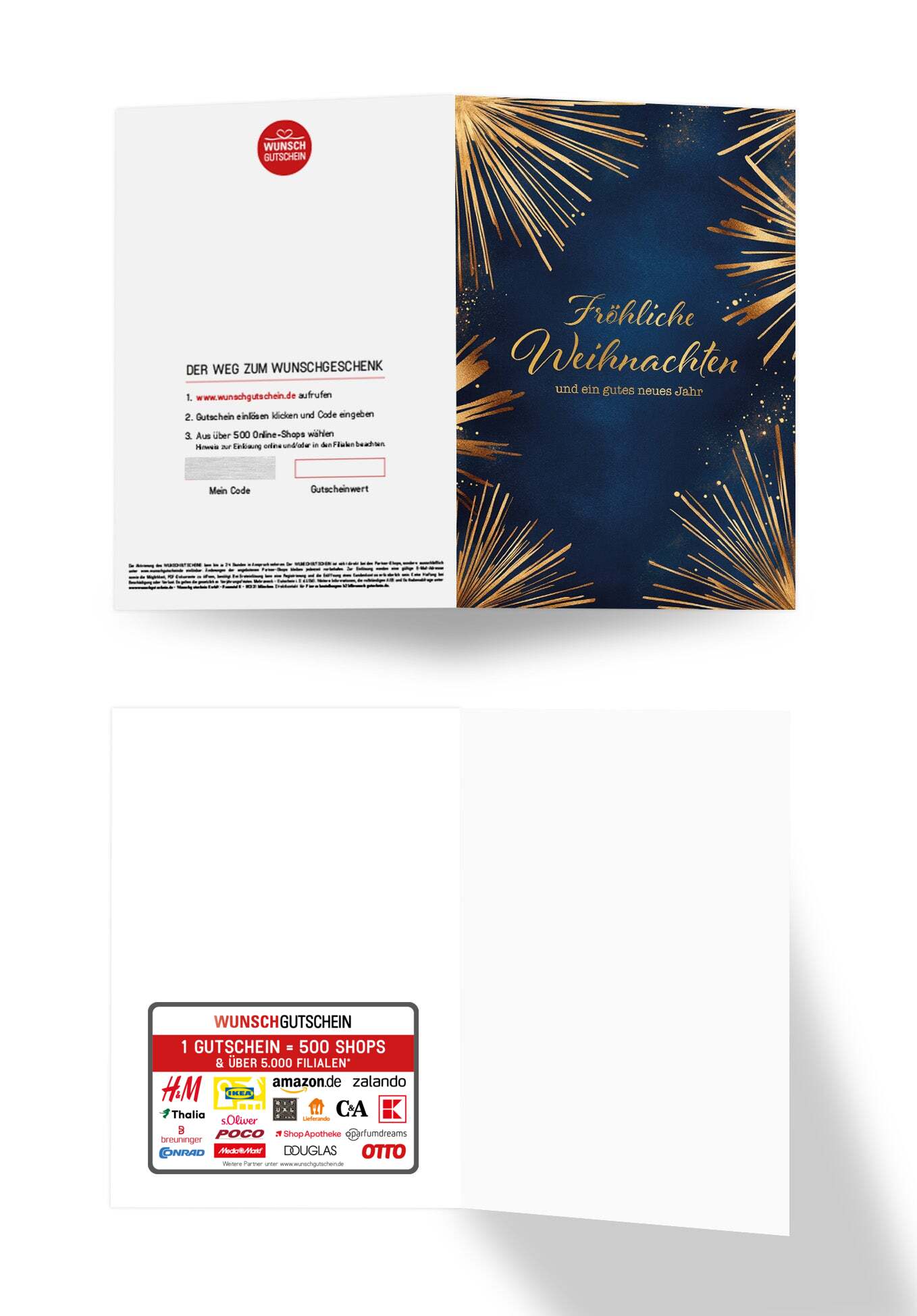 Wunschgutschein Fröhliche Weihnachten - Feuerwerk – Geschenkgutschein Ansicht 3