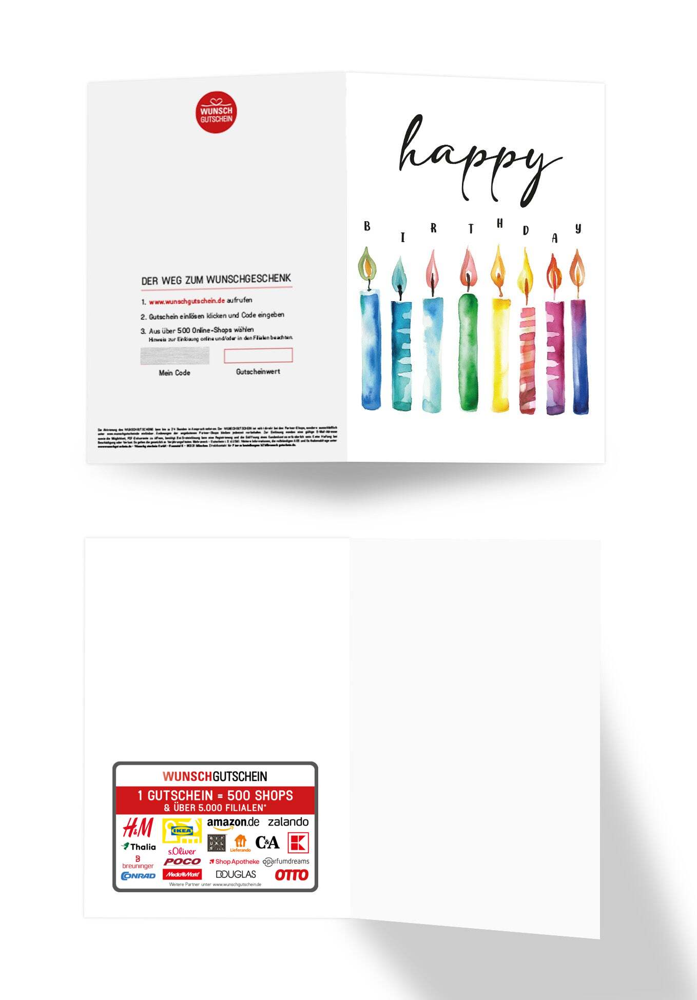 Wunschgutschein Happy Birthday - Kerzen PDF – Geschenkgutschein Ansicht 3