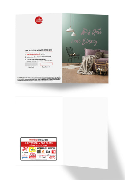 Wunschgutschein Alles Gute zum Einzug - Wohnzimmer – Geschenkgutschein Ansicht 3