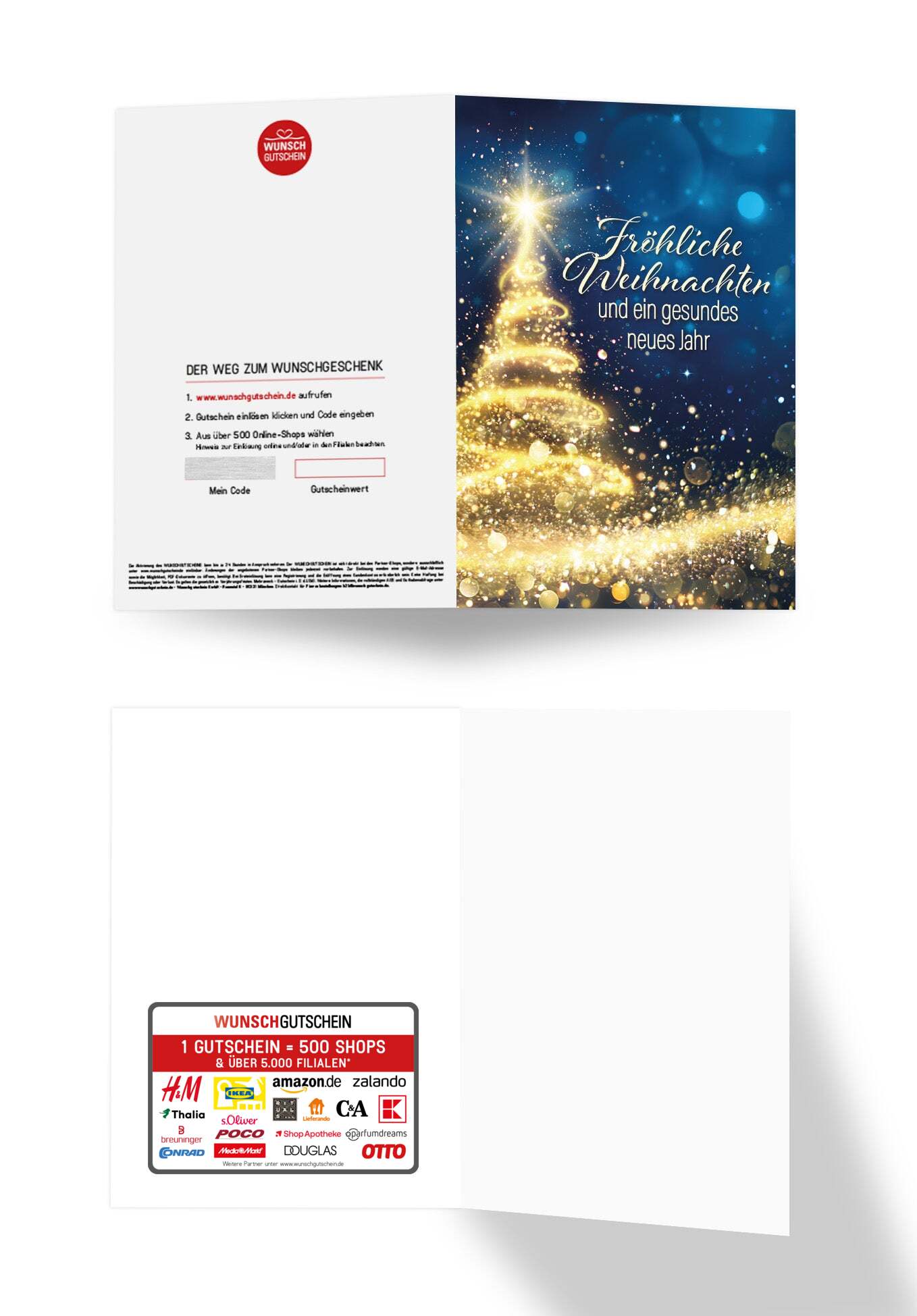 Wunschgutschein Fröhliche Weihnachten - Tannenbaum – Geschenkgutschein Ansicht 3