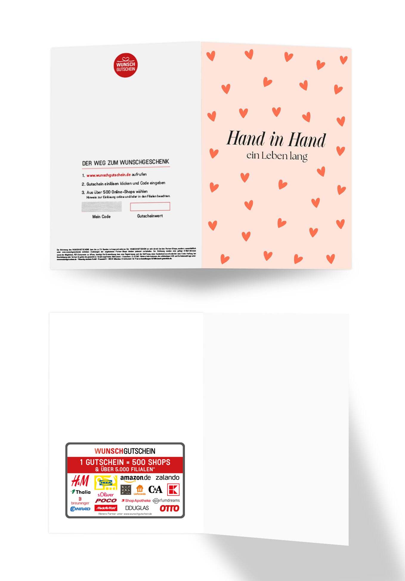 Wunschgutschein Hand in Hand ein Leben lang - Herzchen – Geschenkgutschein Ansicht 3