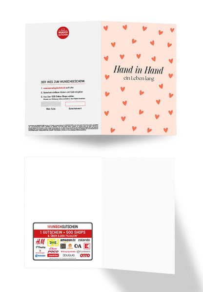 Wunschgutschein Hand in Hand ein Leben lang - Herzchen – Geschenkgutschein Ansicht 3