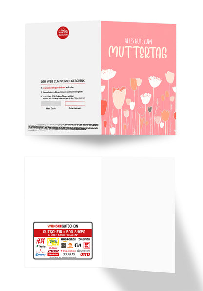 Wunschgutschein Alles Gute zum Muttertag - Blumenwiese PDF – Geschenkgutschein Ansicht 3