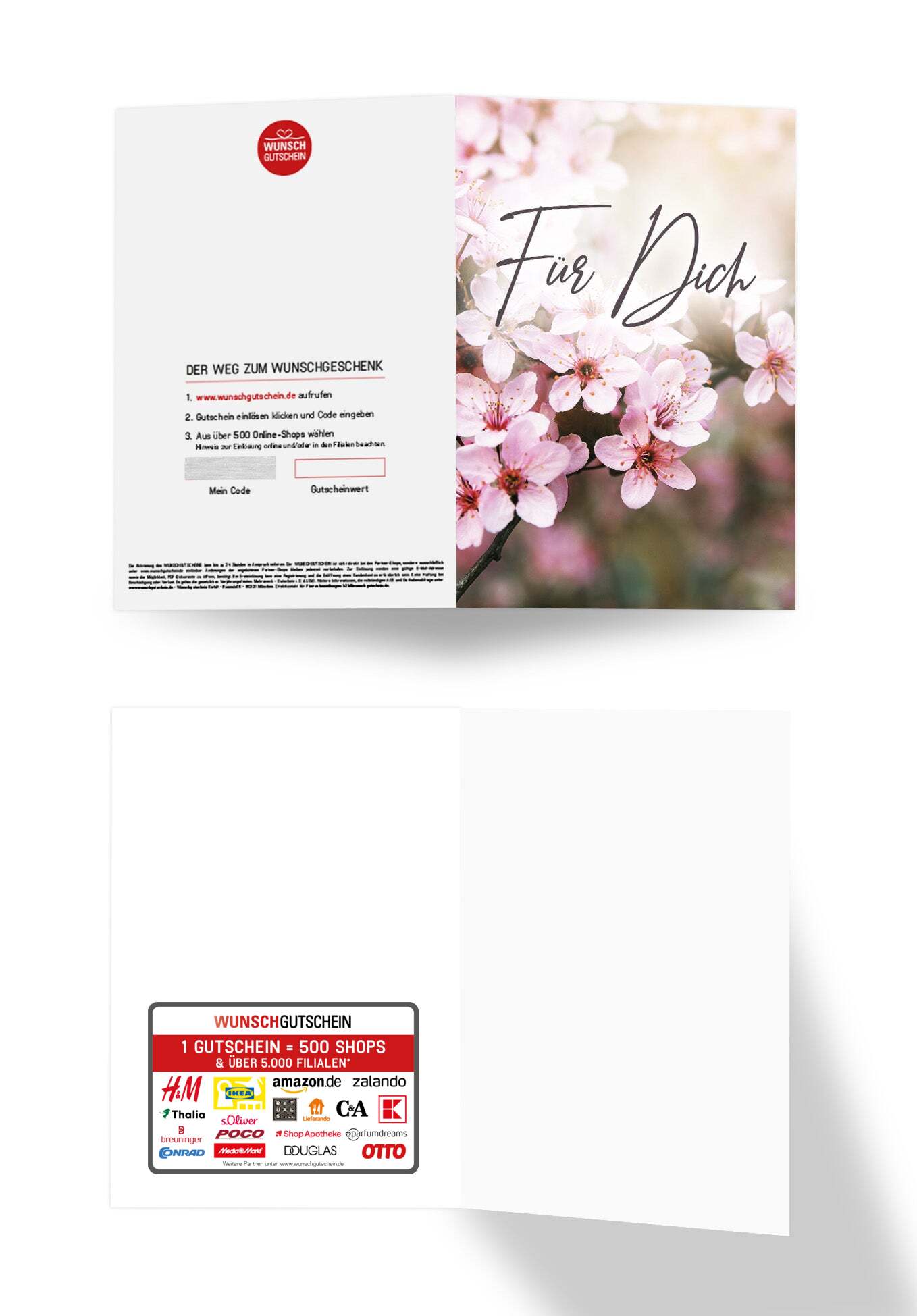 Wunschgutschein Für Dich - Kirschblüten – Geschenkgutschein Ansicht 3