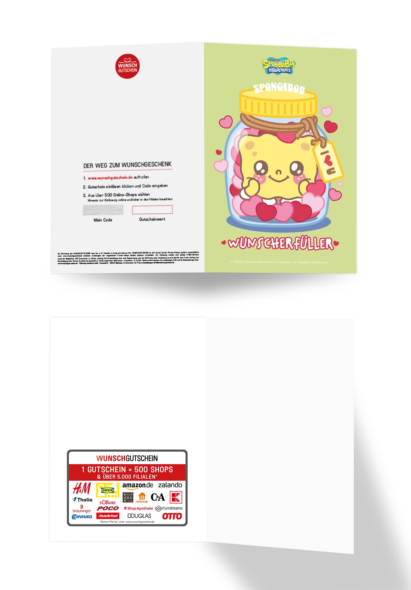 Wunschgutschein Spongebob - Wunscherfüller - Glas Grün PDF – Geschenkgutschein Ansicht 3