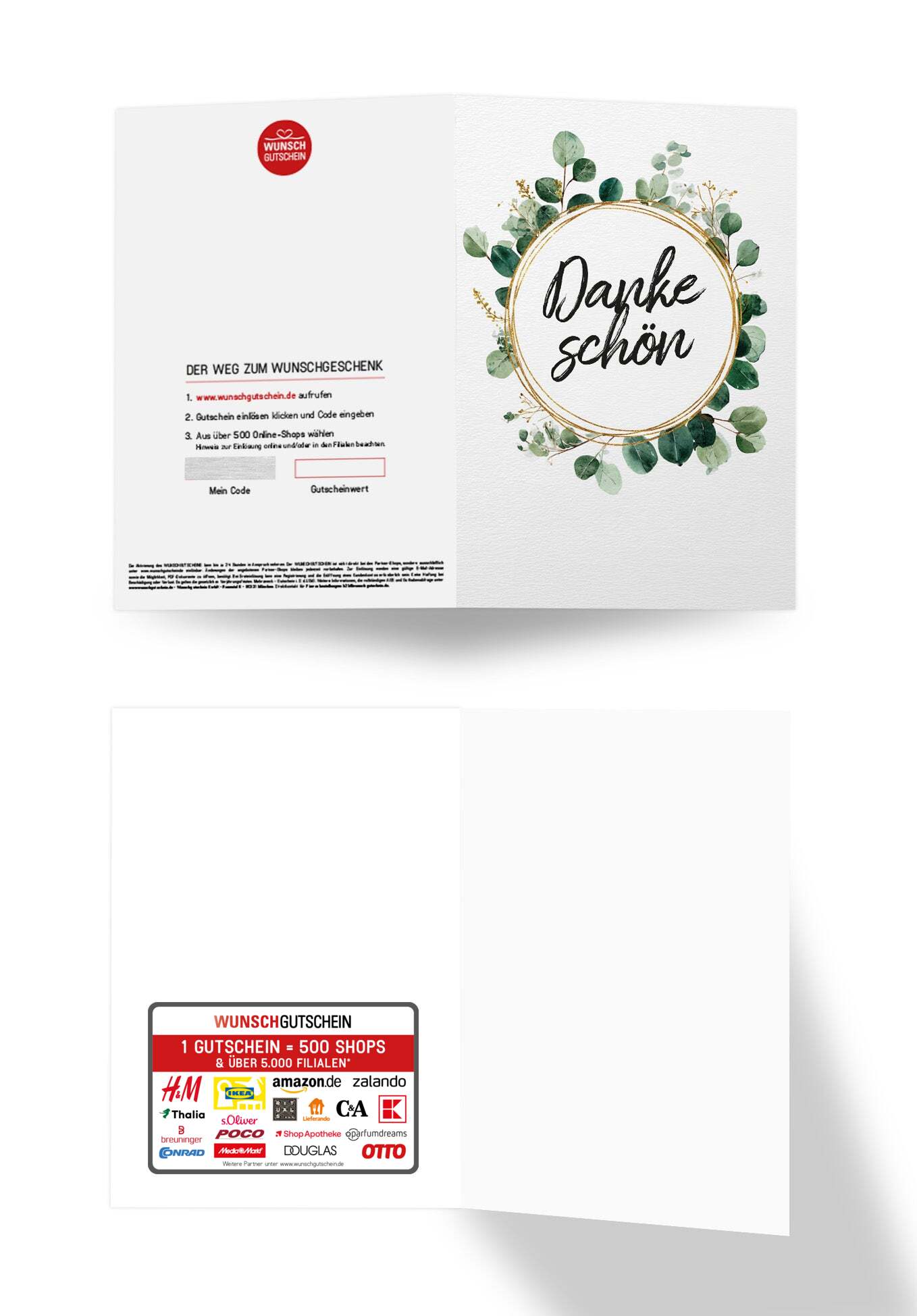 Wunschgutschein Dankeschön - Eucalyptus Kranz – Geschenkgutschein Ansicht 3