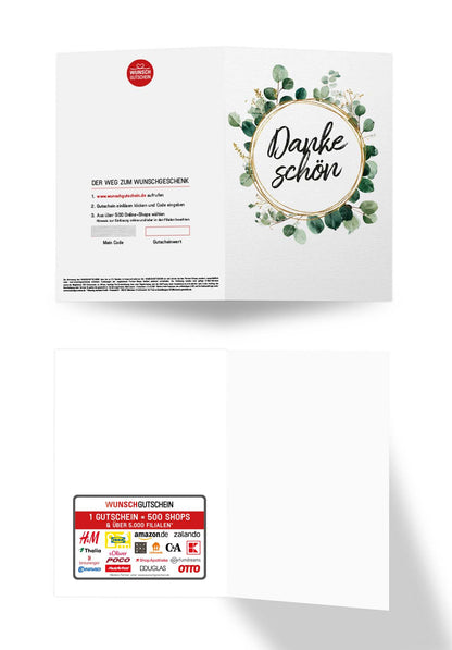 Wunschgutschein Dankeschön - Eucalyptus Kranz – Geschenkgutschein Ansicht 3