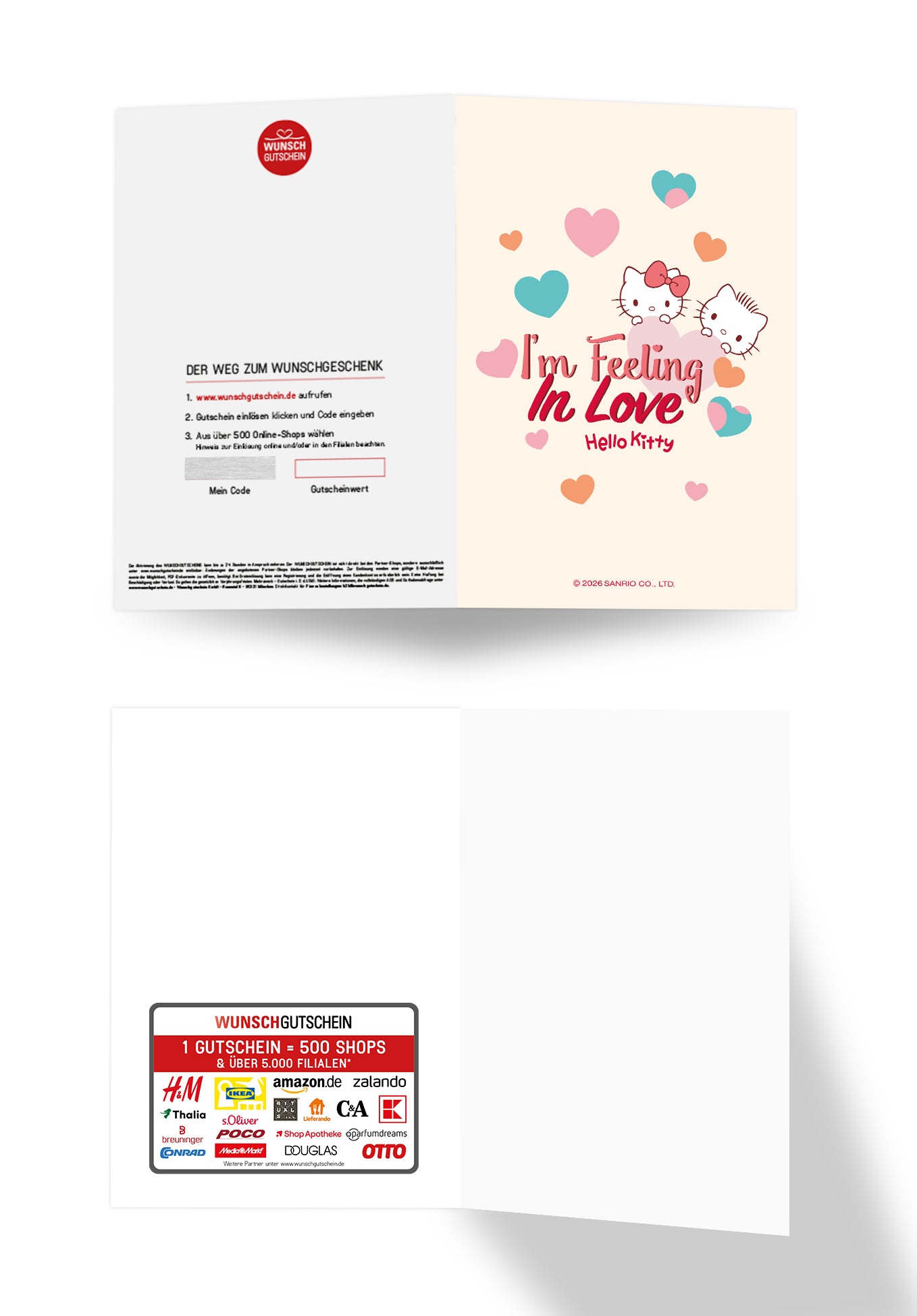 Hello Kitty - Im feeling in love - Herzen Beige