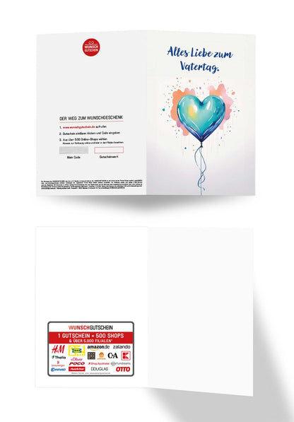 Wunschgutschein Alles Liebe Vatertag - Herz PDF – Geschenkgutschein Ansicht 3