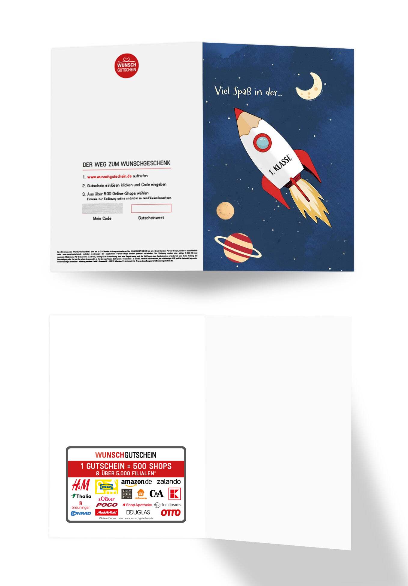 Wunschgutschein 1. Klasse - Rakete – Geschenkgutschein Ansicht 3