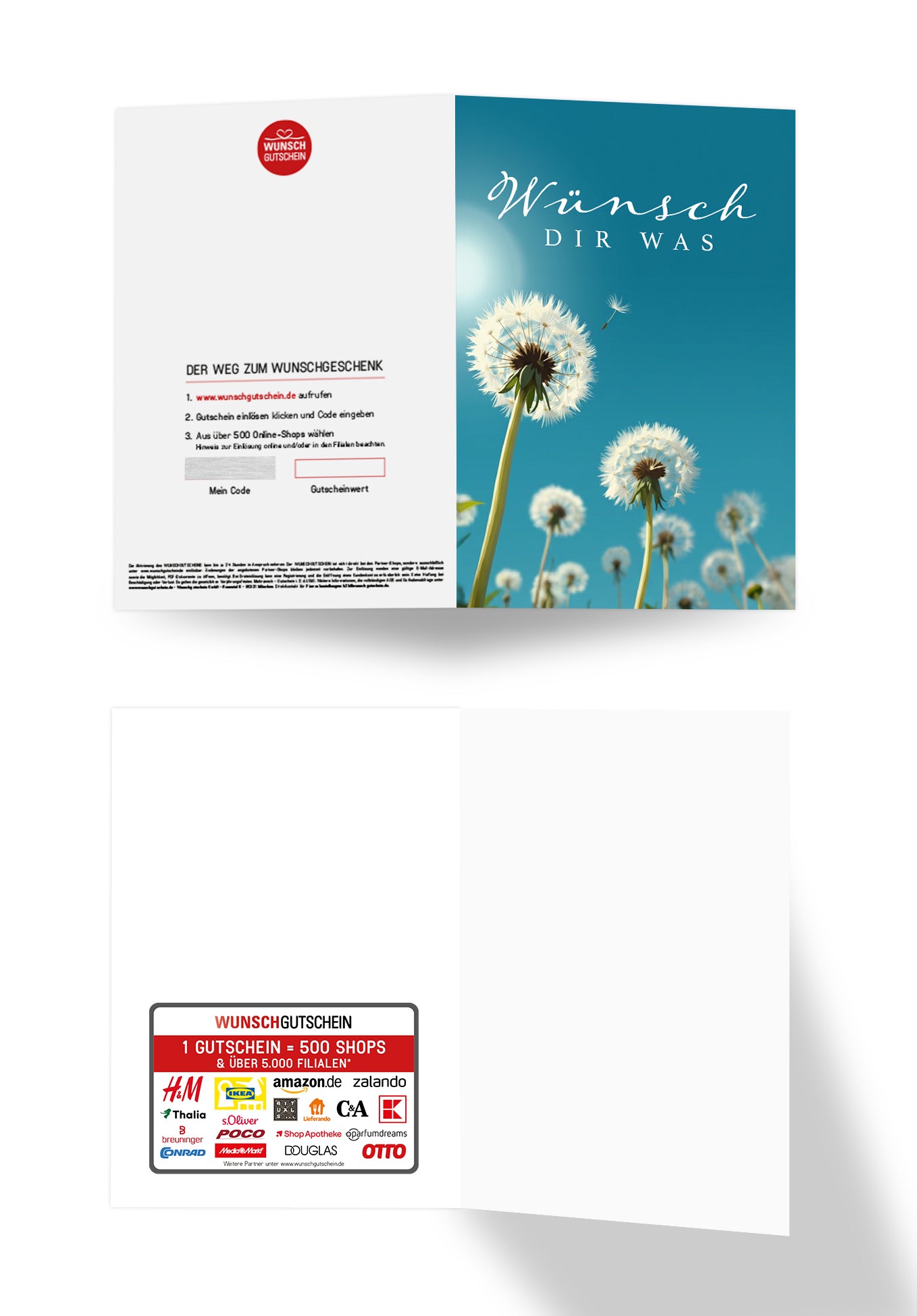 Wunschgutschein Wünsch dir was - Pusteblumen – Geschenkgutschein Ansicht 3