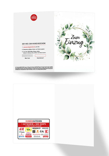 Wunschgutschein Zum Einzug - Kranz PDF – Geschenkgutschein Ansicht 3