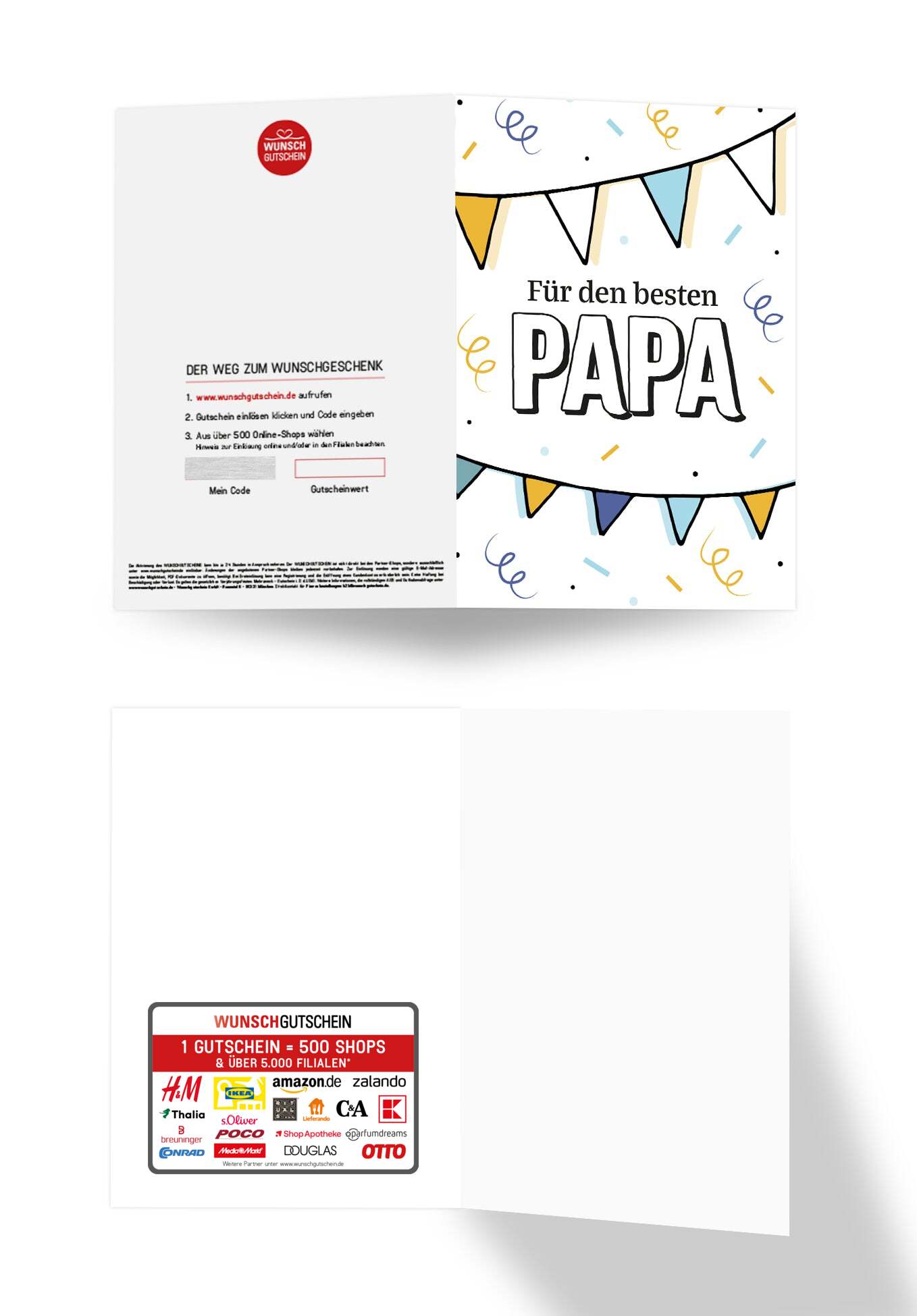 Wunschgutschein Für den besten Papa - Wimpelkette – Geschenkgutschein Ansicht 3