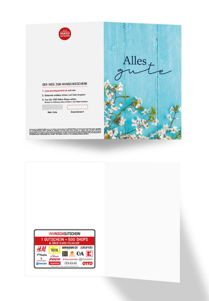 Wunschgutschein Alles Gute - Holz Blau – Geschenkgutschein Ansicht 3