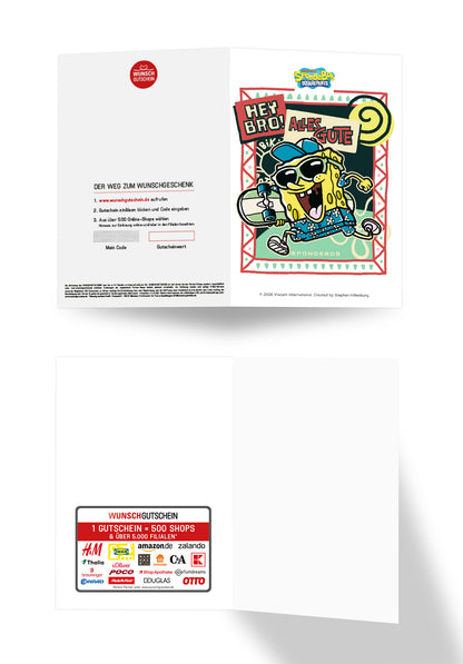 Wunschgutschein Spongebob - Alles Gute - Spongebob Skateboard PDF – Geschenkgutschein Ansicht 3