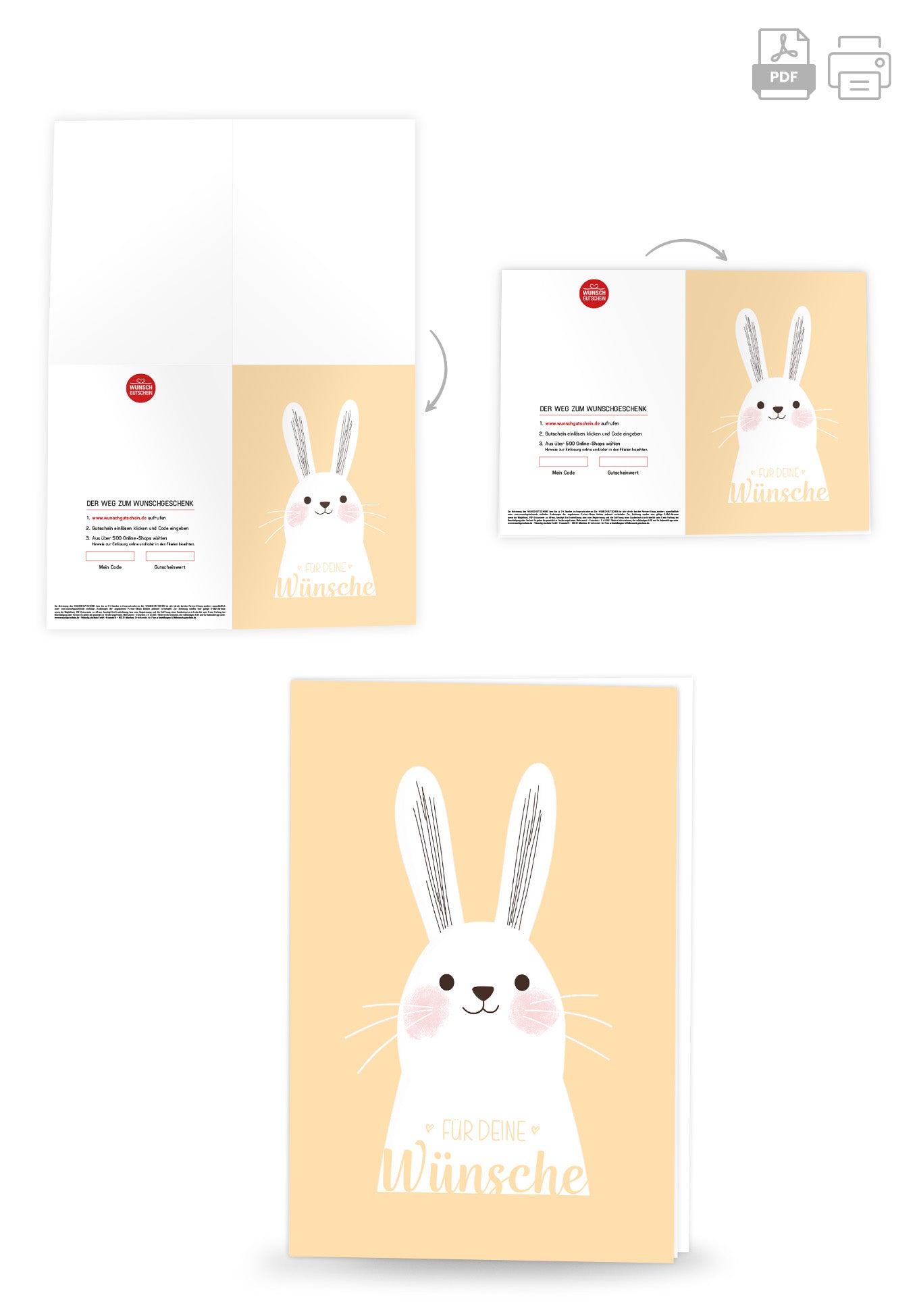 Wunschgutschein Für alle Wünsche - Hase – Geschenkgutschein Ansicht 4