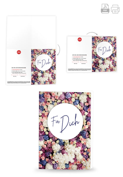 Wunschgutschein Für Dich - Bunte Blumen – Geschenkgutschein Ansicht 4