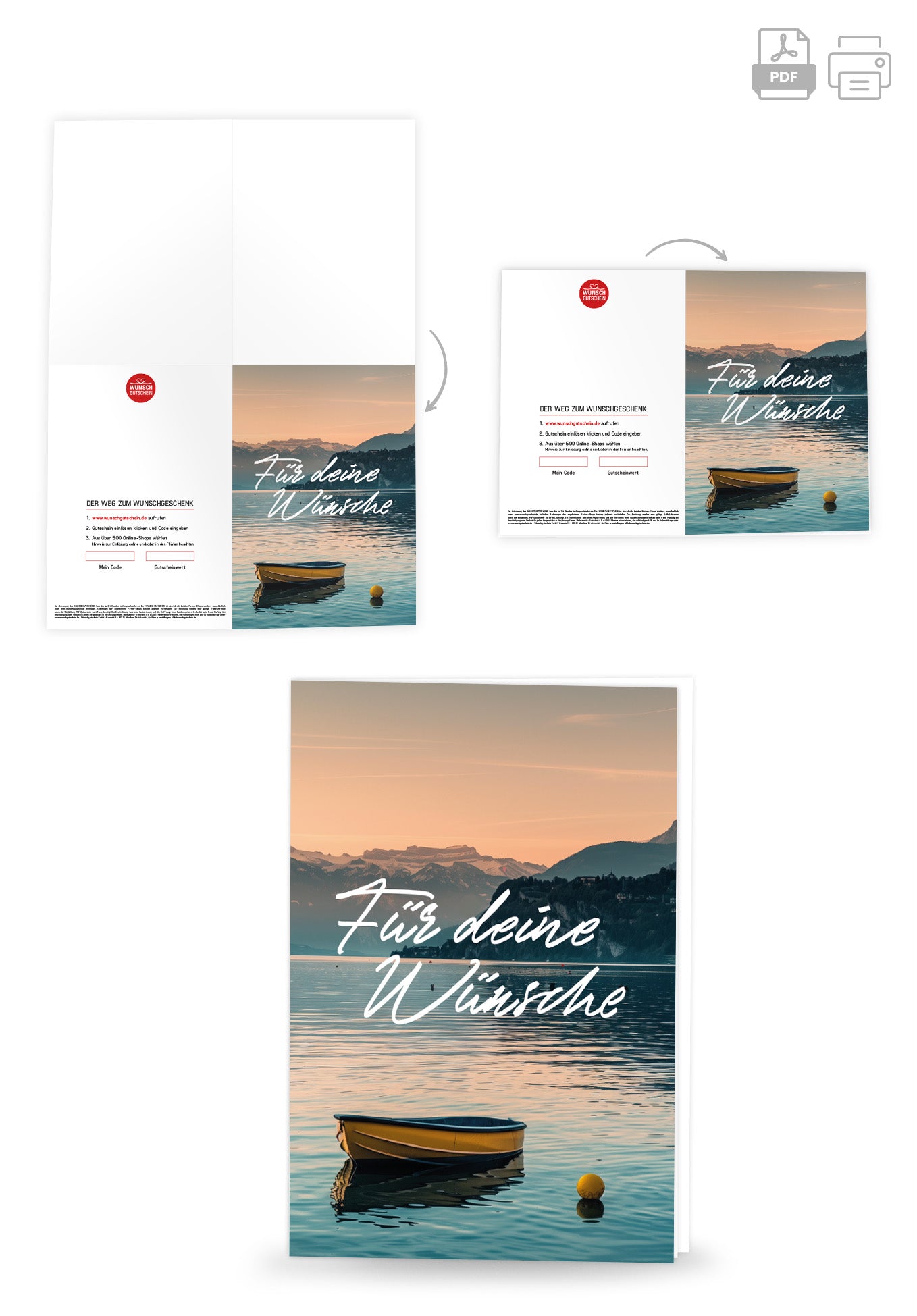 Wunschgutschein Für deine Wünsche - See – Geschenkgutschein Ansicht 4