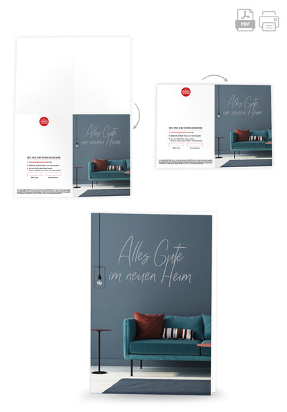 Wunschgutschein Alles Gute Heim - Wohnzimmer PDF – Geschenkgutschein Ansicht 4