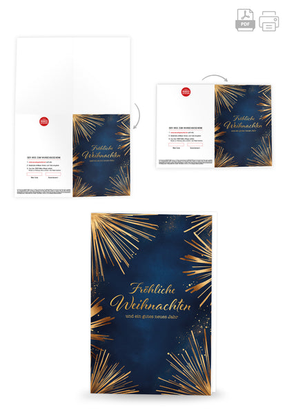 Wunschgutschein Fröhliche Weihnachten - Feuerwerk – Geschenkgutschein Ansicht 4