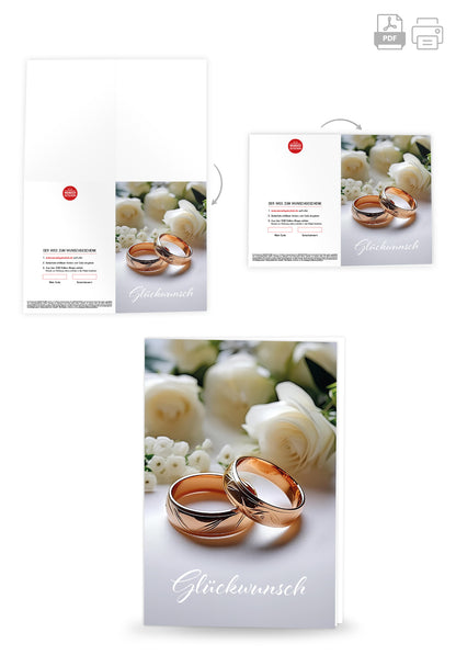 Wunschgutschein Glückwunsch - Ringe PDF – Geschenkgutschein Ansicht 4