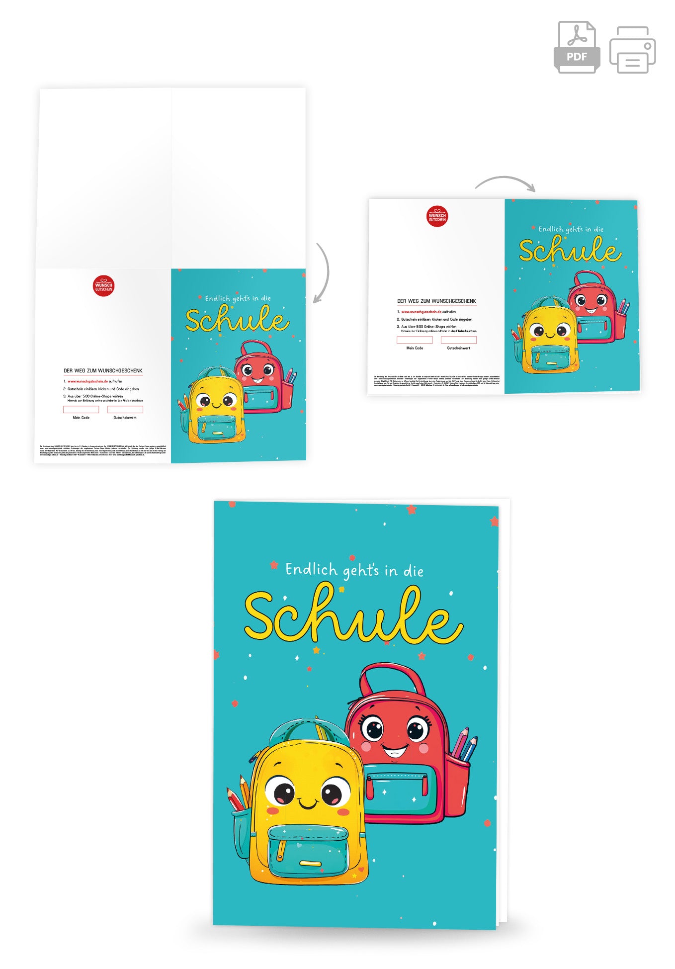 Wunschgutschein Endlich Schule - Rucksack – Geschenkgutschein Ansicht 4