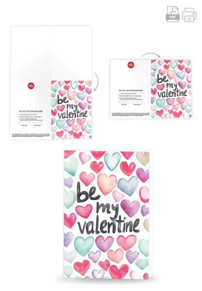 Wunschgutschein Be my Valentine - Herzen PDF – Geschenkgutschein Ansicht 4