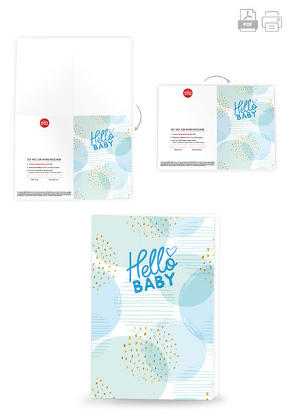 Wunschgutschein Hello Baby - Blau – Geschenkgutschein Ansicht 8