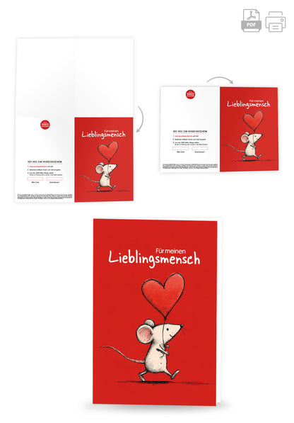 Wunschgutschein Für meinen Lieblingsmensch - Maus – Geschenkgutschein Ansicht 4