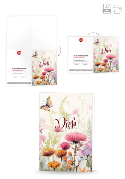 Wunschgutschein Für Dich - Blumenwiese – Geschenkgutschein Ansicht 4