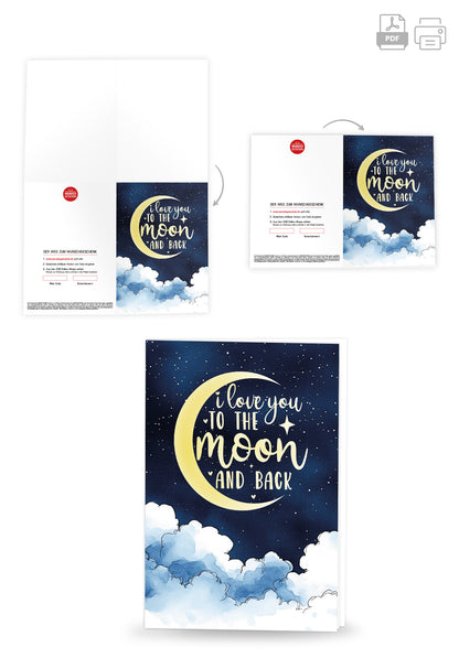 Wunschgutschein To The Moon - Mond Wolken PDF – Geschenkgutschein Ansicht 4